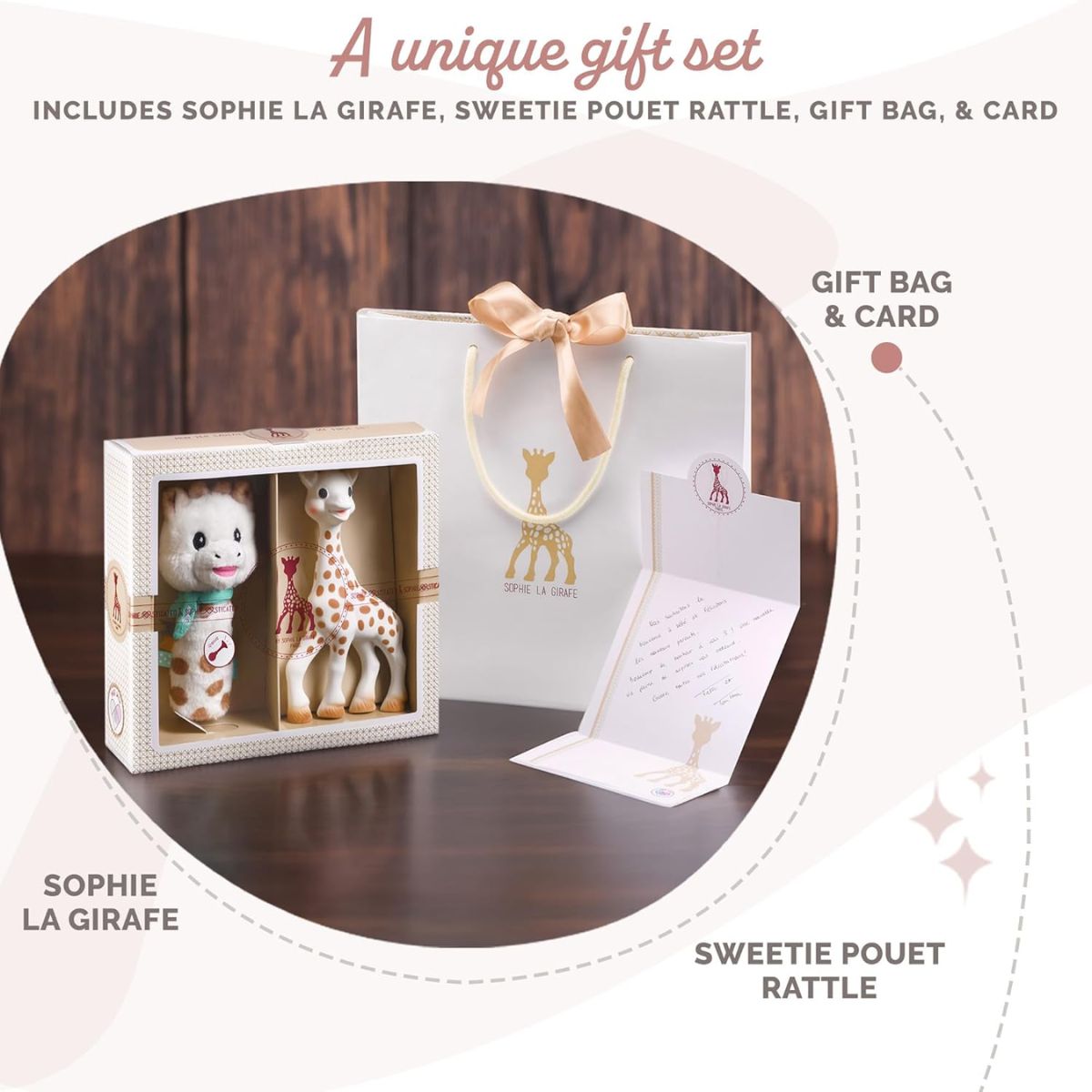 Kit Mordedor e Chocalho Girafa Sophie Sophiesticated - Ready-to-Gift Presentation